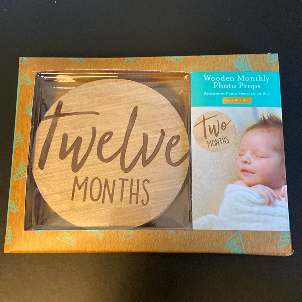 Baby Monthly Wooden Photo Props